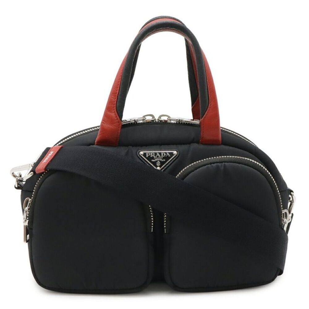 Prada Triangle Logo Nylon Handbag 2WAY